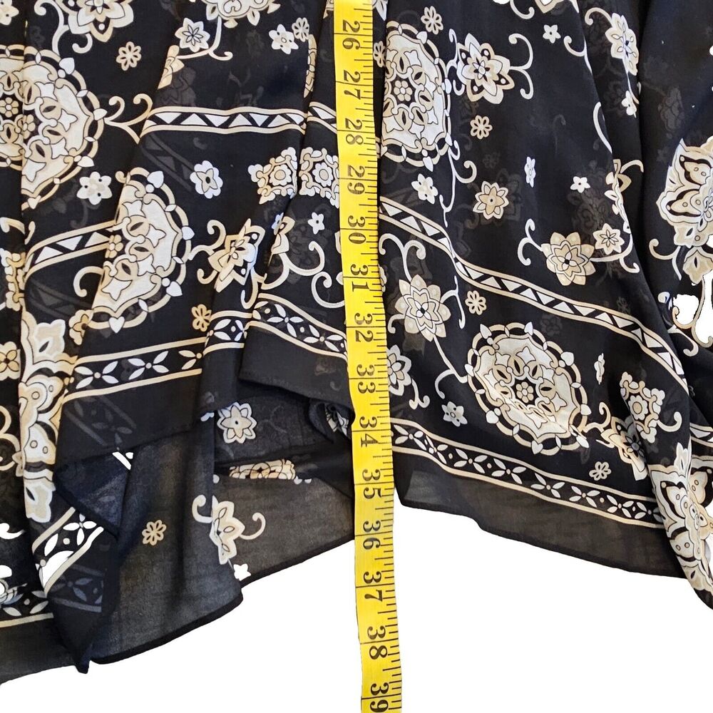 Halter Dress Sz 8 Plaza South Black Floral Assymmetric Cruise Resort Beach - Picture 9 of 11